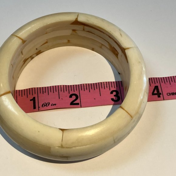 Vintage Bone Bangle Bracelet - Picture 5 of 6